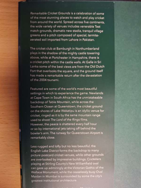 Remarkable Cricket Grounds :Brian Levison  (Hardcover)