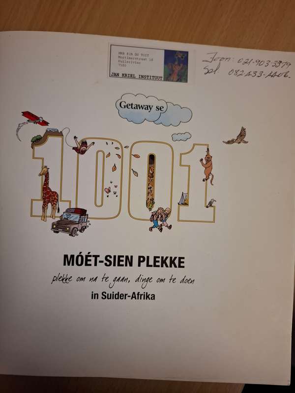 1001 Moet-Sien Plekke (plekke om nate gaan, dinge om to doen in Suider-Afrika)