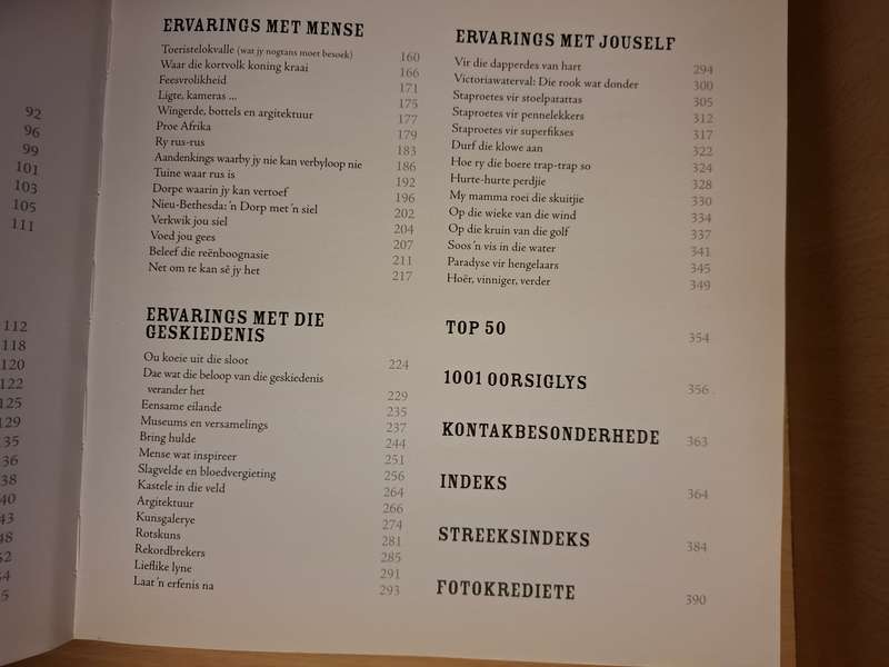1001 Moet-Sien Plekke (plekke om nate gaan, dinge om to doen in Suider-Afrika)