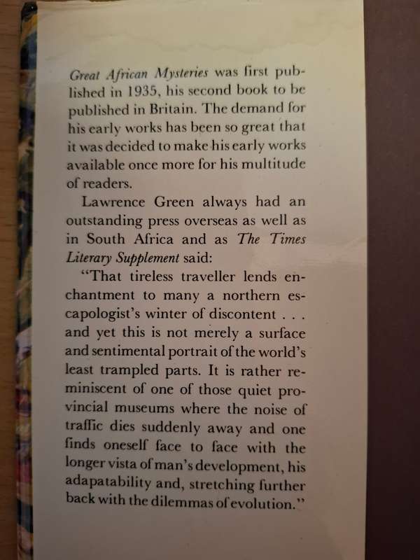 Great African Mysteries: Lawrence G. Green (Hardcover)