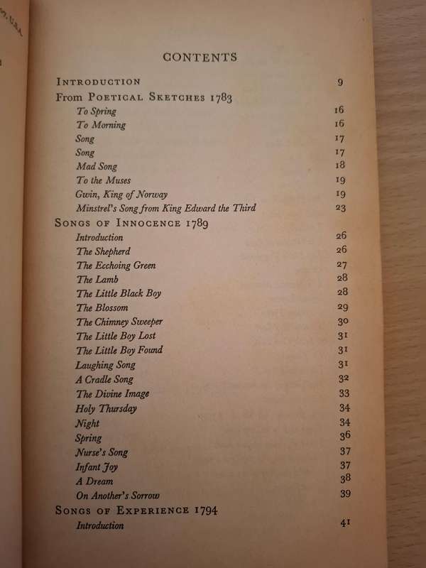 William Blake - A selection of poems and letters edited by J. Bronowski (Paperback)