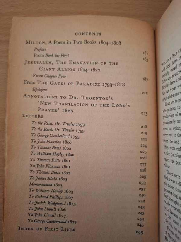 William Blake - A selection of poems and letters edited by J. Bronowski (Paperback)