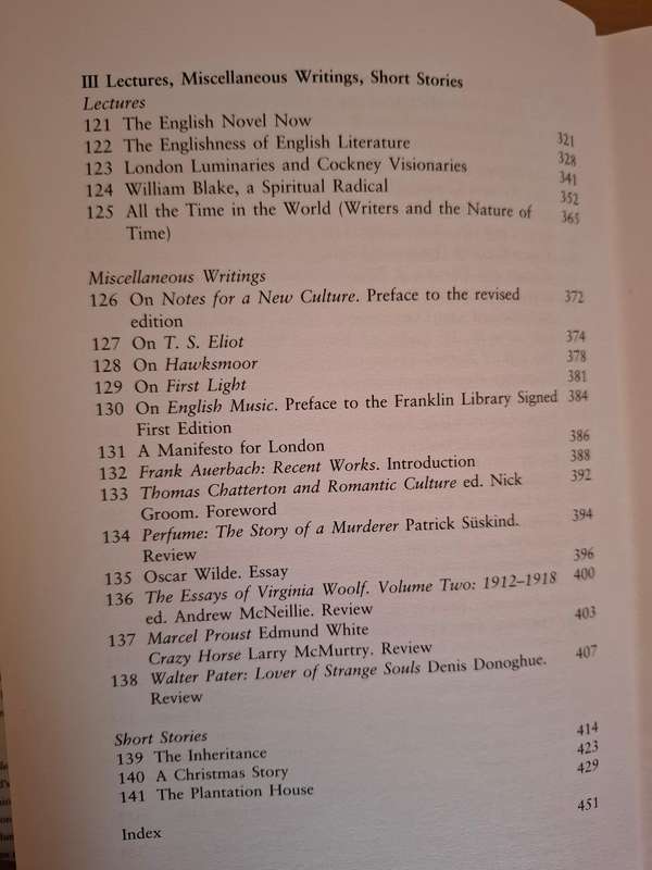 Peter Ackroyd - The Collection - Journalism, Reviews, Essays, Short listed Stories, Lectures
