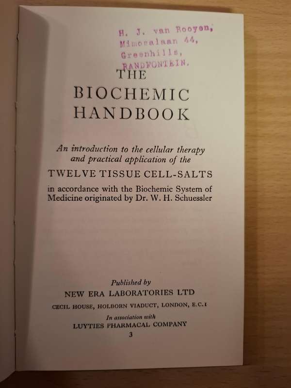 The Biochemic Handbook  (Hardcover)