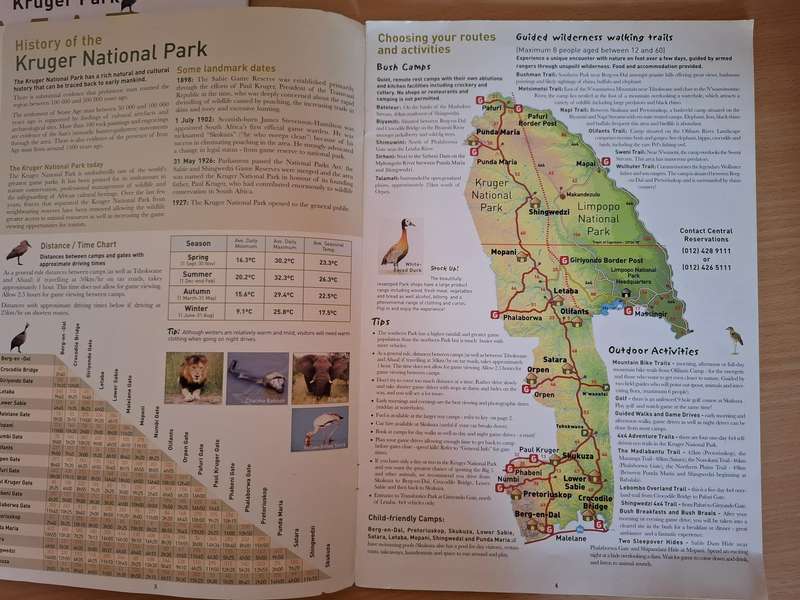 Kruger Park Map - Animal, Bird, Snake Identification