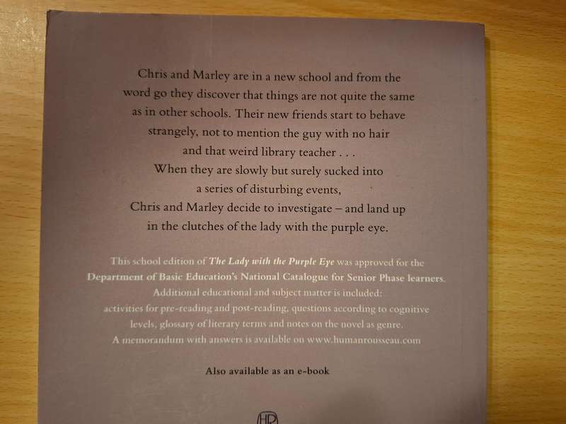 The Lady with The Purple Eye : Francois Bloemhof (School Edition) Paperback