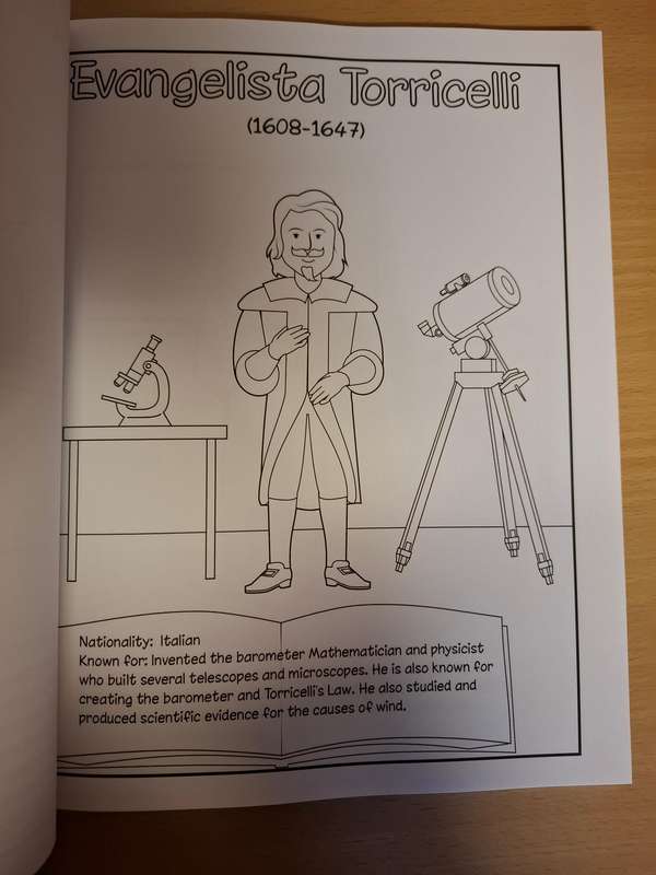 World`s Greatest Scientists & Inventors of All History (Coloring book for kids) NEW CONDITION