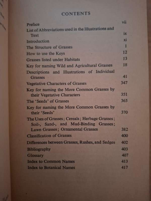 Grasses : C.E. Hubbard (152 grasses in the British Isles is described and Illustrated in this book)