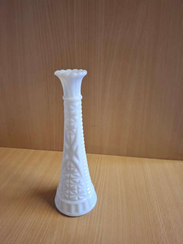 White Milk Glass Vase