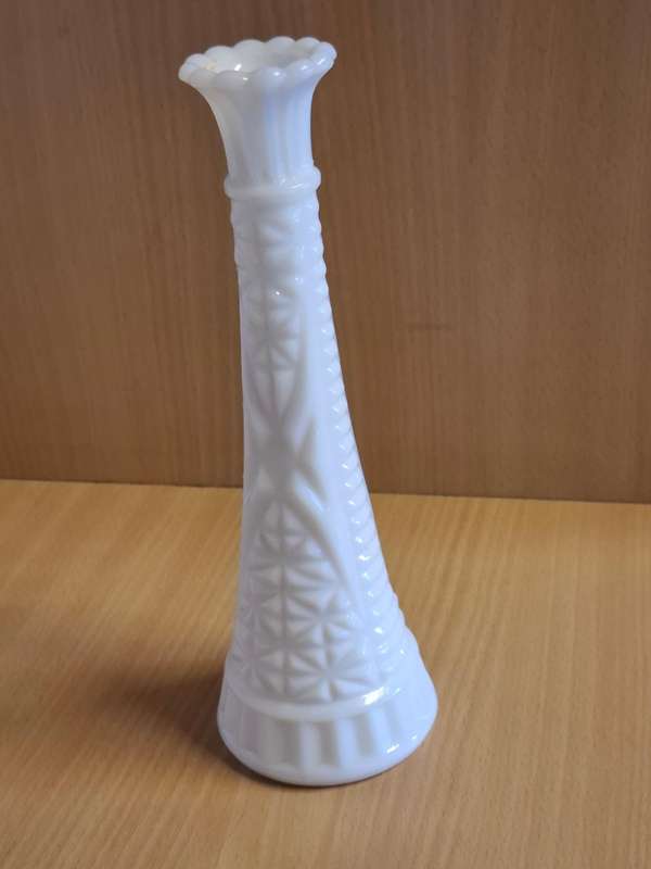 White Milk Glass Vase