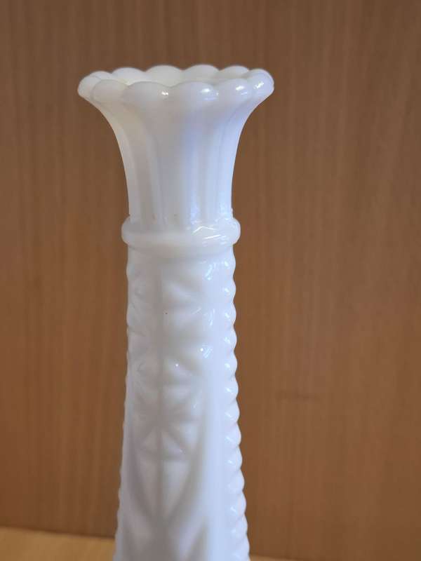 White Milk Glass Vase