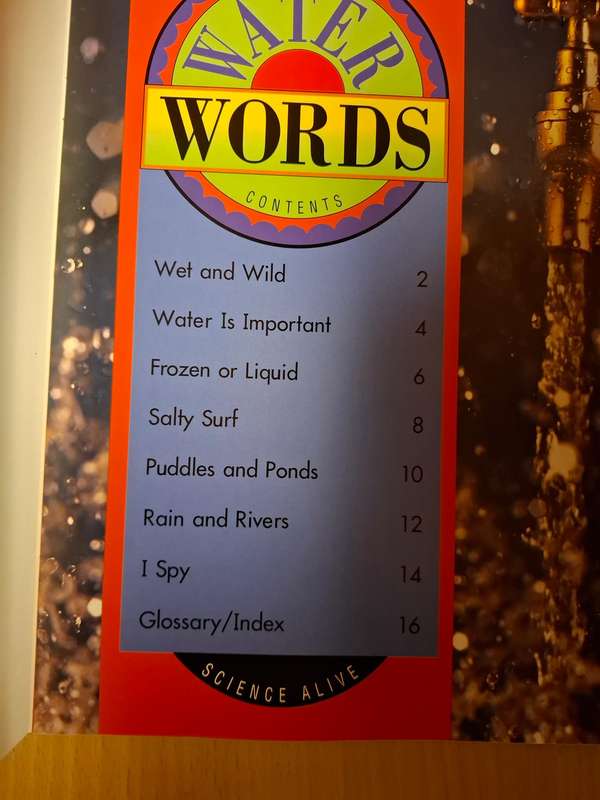 Science Alive - Water Words  (Paperback)