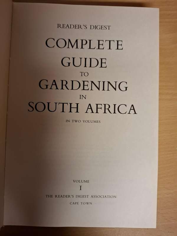 Readers Digest - Complete Guide to Gardening in South Africa (Volume 1 & 2) Hardcover, Third Edition