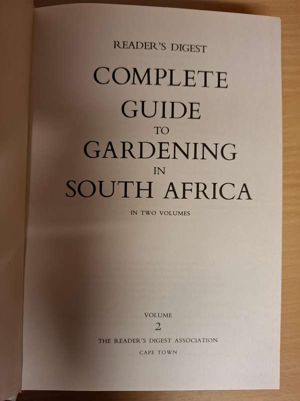 Readers Digest - Complete Guide to Gardening in South Africa (Volume 1 & 2) Hardcover, Third Edition