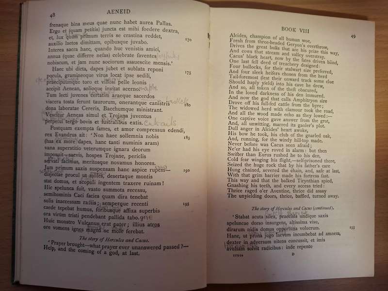 Virgil Aeneid Books VII to IX -Partly in the Original and Partly in English Verse Edited by R.A Knox