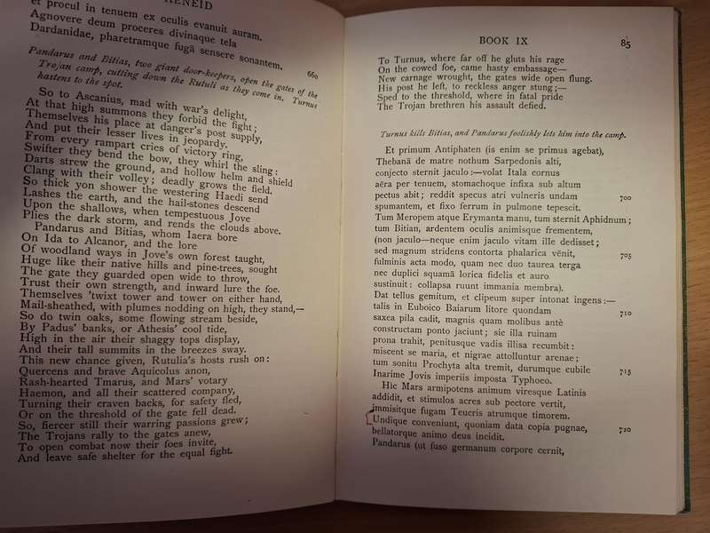 Virgil Aeneid Books VII to IX -Partly in the Original and Partly in English Verse Edited by R.A Knox