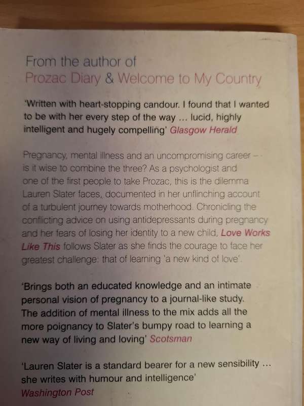 Love Works Like This - Travels through a pregnant year : Lauren Slater (Paperback)