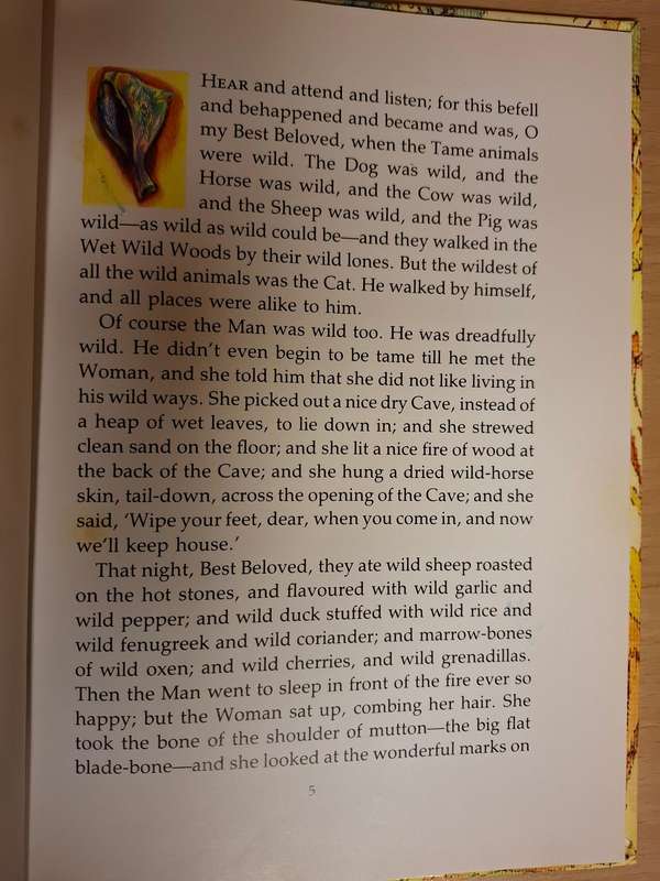 A Just So Story by Rudyard Kipling - The Cat that Walked by Himself  (Hardcover)