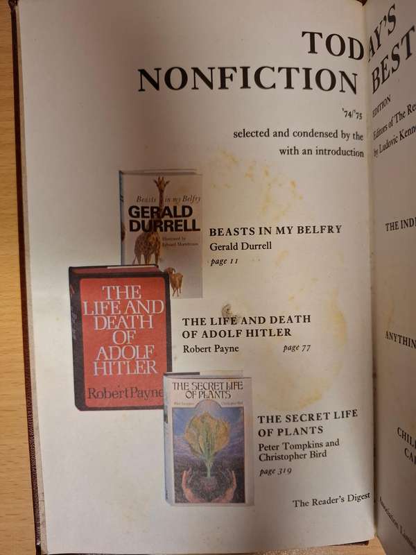 The Life and Death of Adolf Hitler/The Secret Life of Plants/The Indian Mutiny/Children of Cape Horn