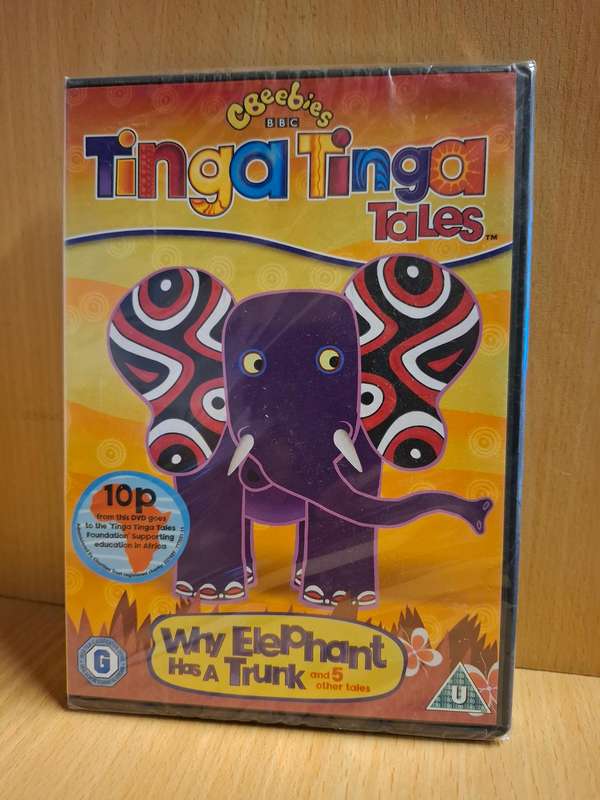 BBC - Tinga Tinga Tales - Why Elephant Has a Trunk and 5 other tales - Dvd NEW CONDITION