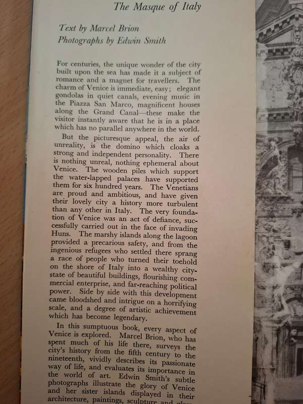 Venice the masque of Italy : Marcel Brion  (Hardcover)