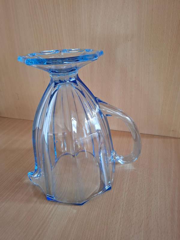 Set - Blue Glass Water/Juice Jug with 3 Glasses