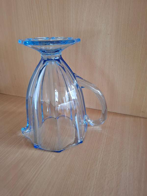 Set - Blue Glass Water/Juice Jug with 3 Glasses