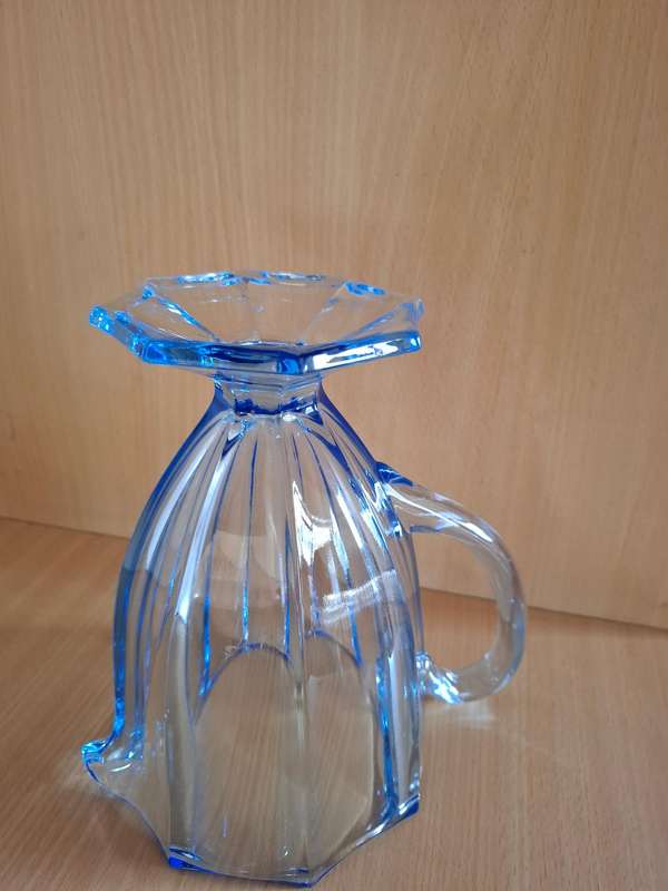 Set - Blue Glass Water/Juice Jug with 3 Glasses