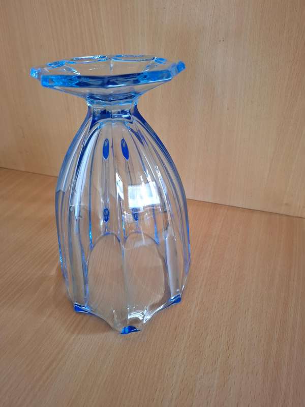 Set - Blue Glass Water/Juice Jug with 3 Glasses