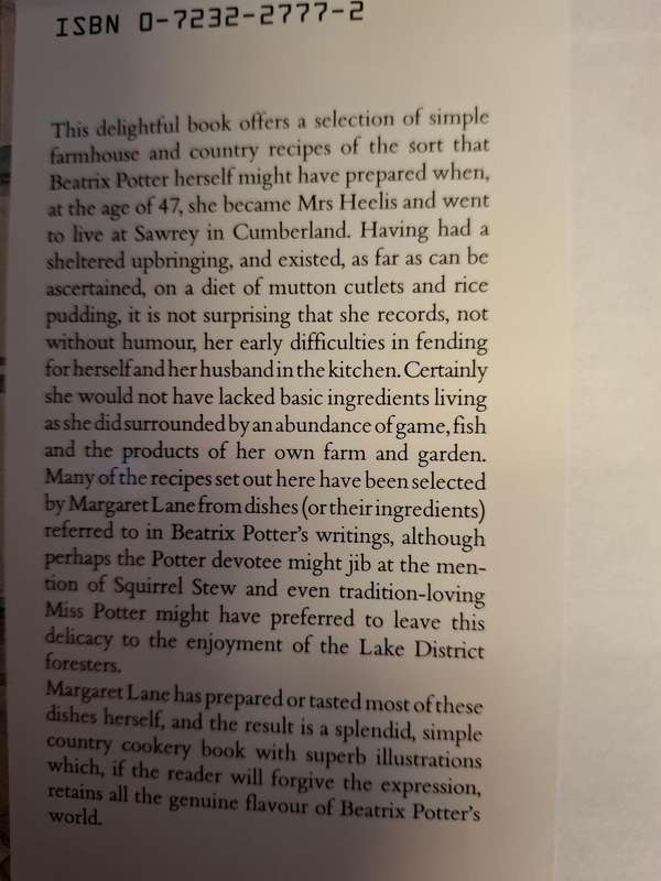 The Beatrix Potter Country Cookery Book : Margaret Lane  (Hardcover)