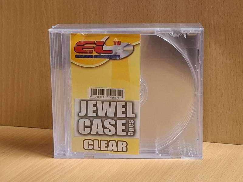 Jewel Case - Clear - CD Cases (Pack of 5)  NEW CONDITION
