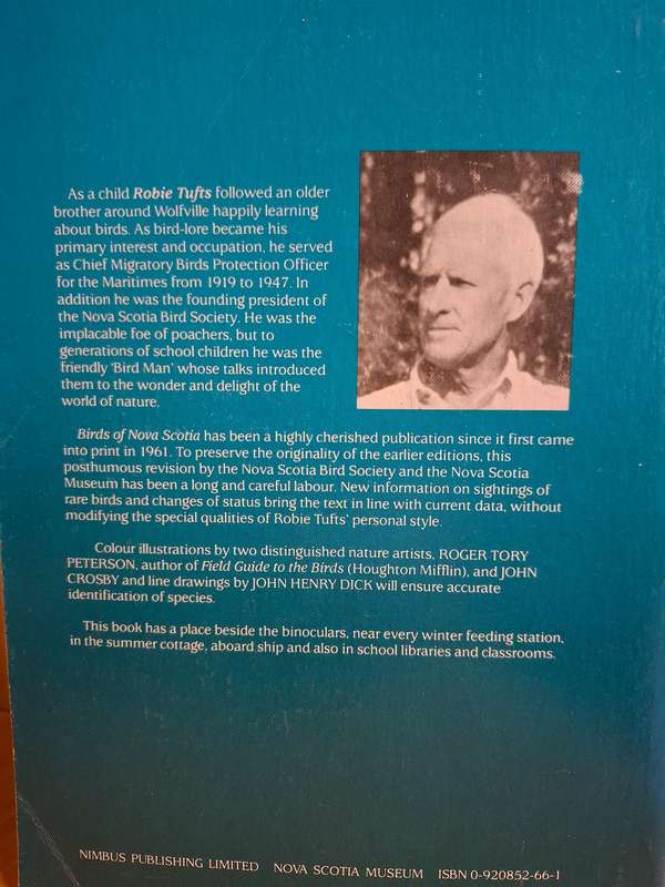 Birds of Nova Scotia : Robie W. Tufts  (Paperback)  Third Edition