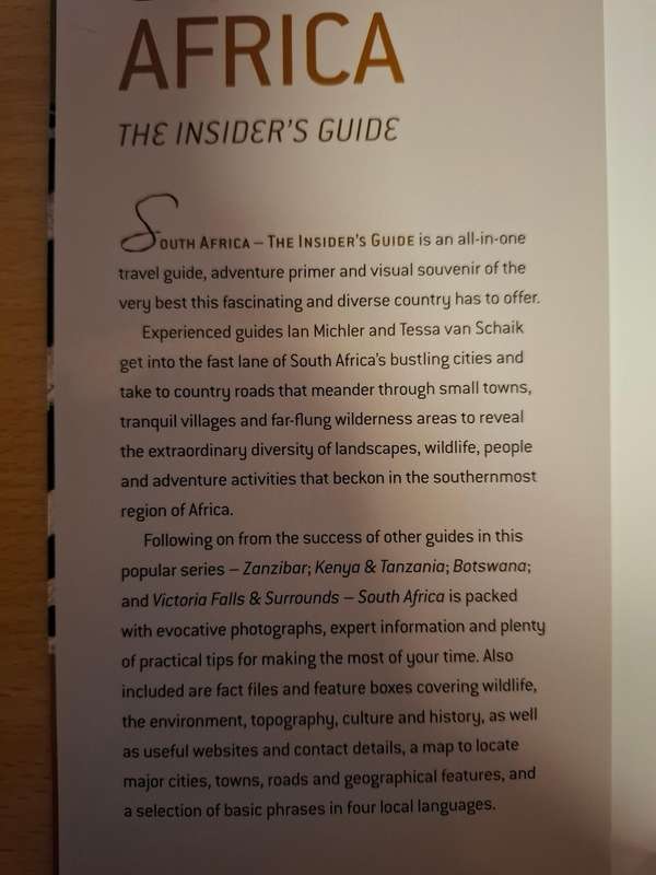 South Africa The Insider`s Guide : Ian Michler, Tessa van Schaik  (Paperback)