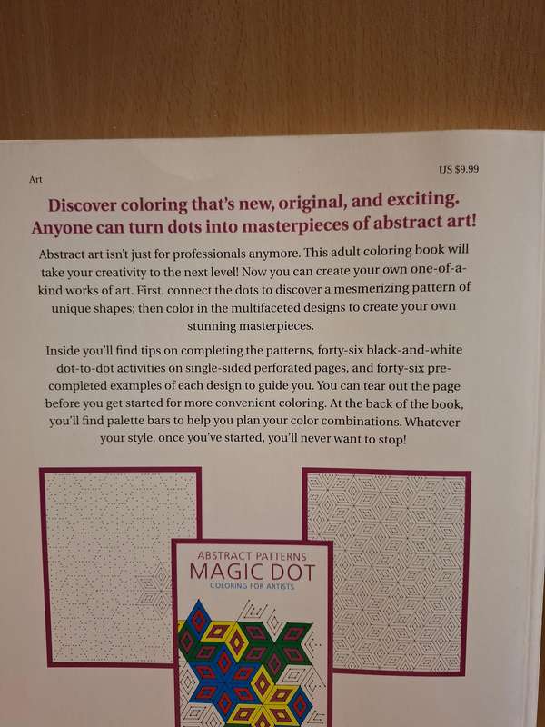 Abstract Patterns - Magic Dot - Coloring for Artists  (Paperback)