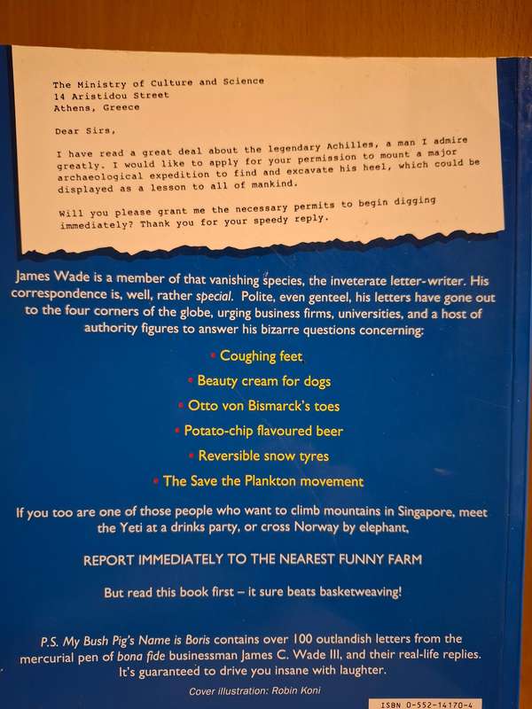 P.S. My Bush Pig`s Name is Boris - The Curious Correspondence of James C. Wade III  (Paperback)