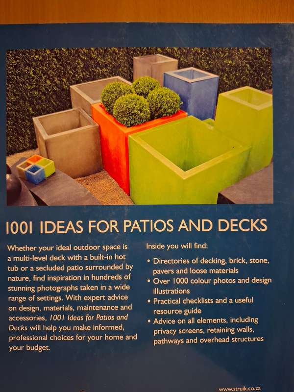 1001 Ideas for Patios and Decks : Brett Martin  (Paperback)