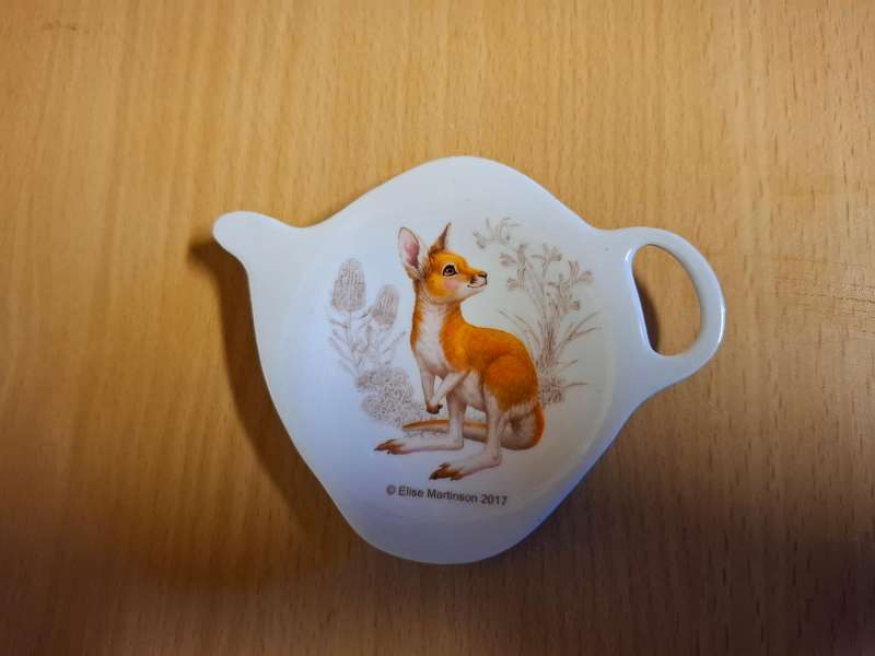 Small Melamine Teabag Holder - Kangaroo  (9cmx 7cm)