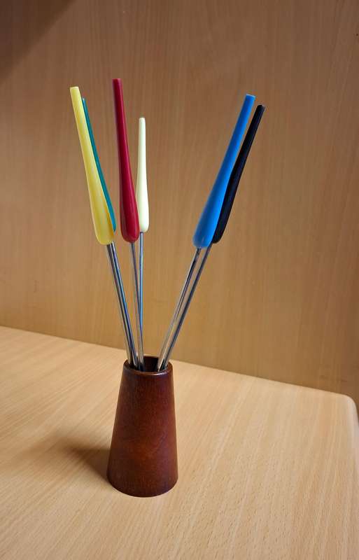Mid Century Modern Fondue Fork Set