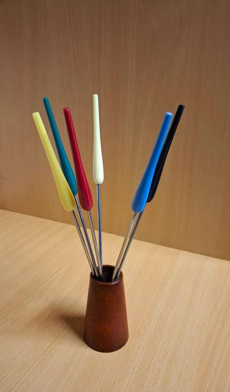 Mid Century Modern Fondue Fork Set