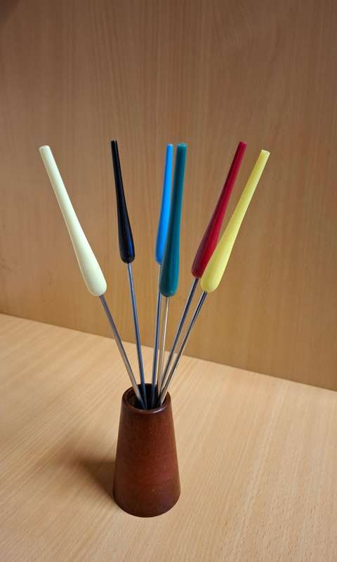 Mid Century Modern Fondue Fork Set