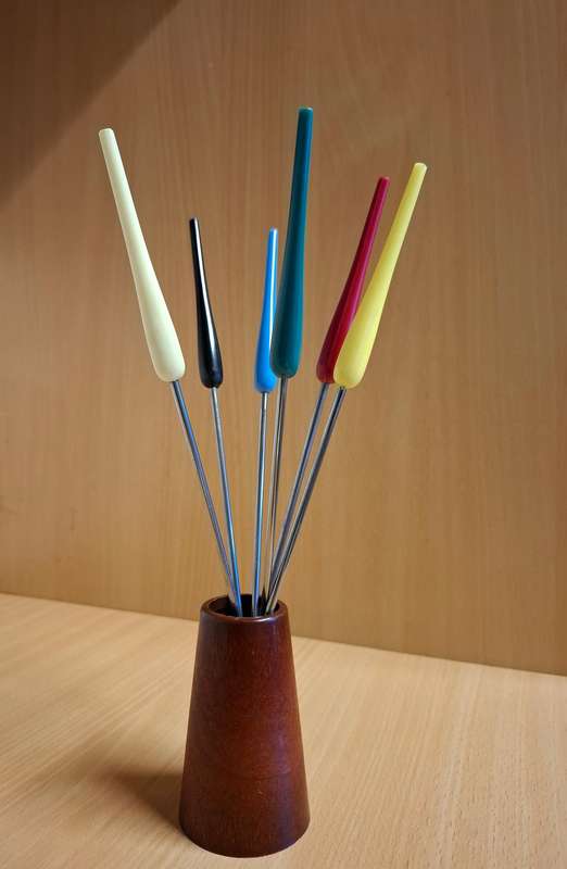 Mid Century Modern Fondue Fork Set