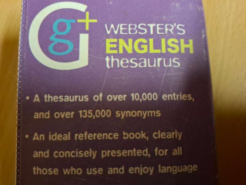 Webster`s English Thesaurus  (Paperback)