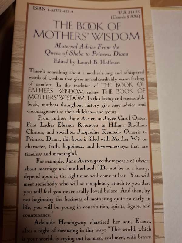 The Book of Mothers` Wisdom Edited by Laurel B. Hoffman (Hardcover)