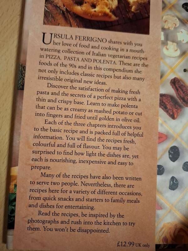 Pizza, Pasta and Polenta: Ursula Ferrigno  (Hardcover)