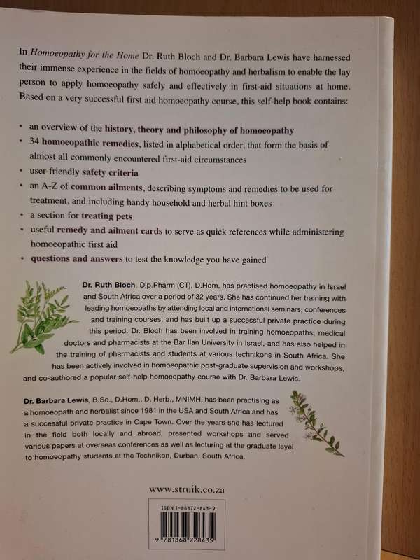 Homoeopathy for The Home : Dr Ruth Bloch and Dr Barbara Lewis  (Paperback)