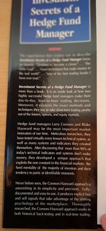 Investment Secrets of a Hedge Fund Manager : Laurence A. Connors & Blake E. Hayward (Hardcover)