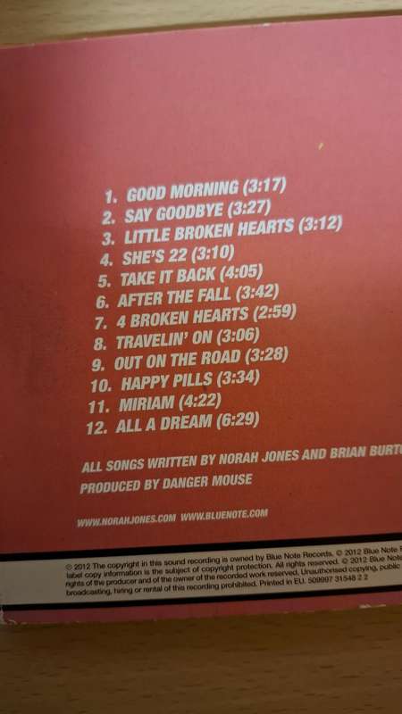 Norah Jones ....Little Broken Hearts - CD