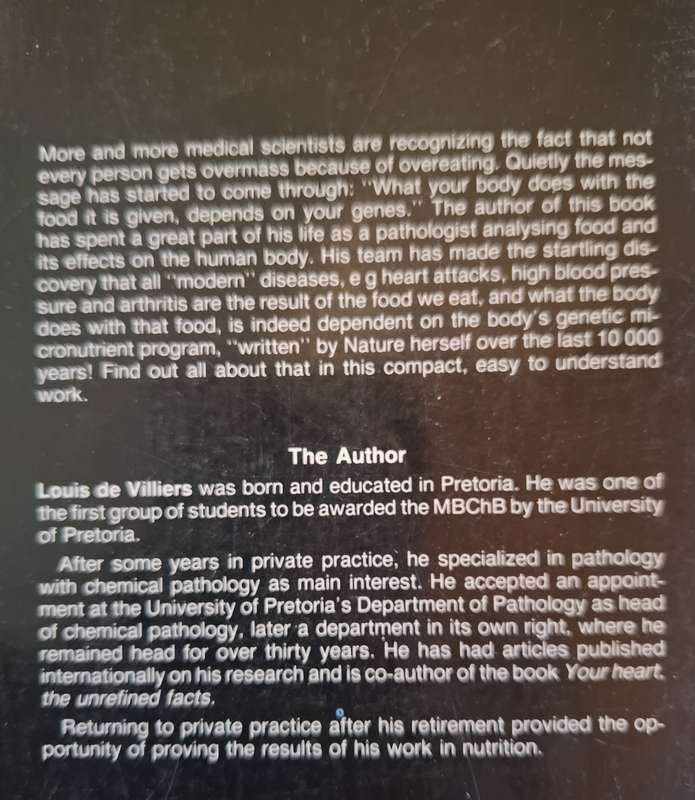 You and Your Diet - Nature`s Computer : Louis S De Villiers  (Paperback)