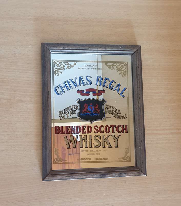 Chivas Regal Blended Scotch Whisky Mirror Bar Display   (23cm x 18cm)