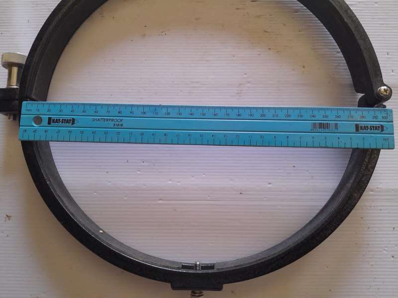 Sky Watcher 300m scope mount rings for a Sky Watcher 12" Newtonian reflector.